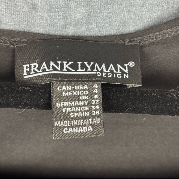 EUC Frank Lyman Design Black tunic length Tank Top Sz 4 - Picture 2 of 7